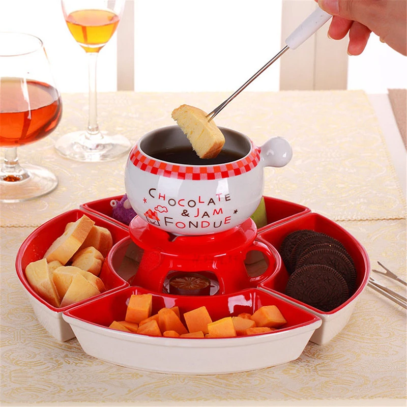 

6PCS/Set Stainless Steel Chocolate Cheese Fruit Dessert Hot Pot Fondue Melting Skewer Kitchen dessert Tools