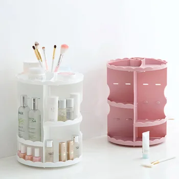 

Makeup Organizer Case 360-Degree Rotating DIY Detachable Cosmetics Storage Box Holder Unit for Countertop Bathroom accessories