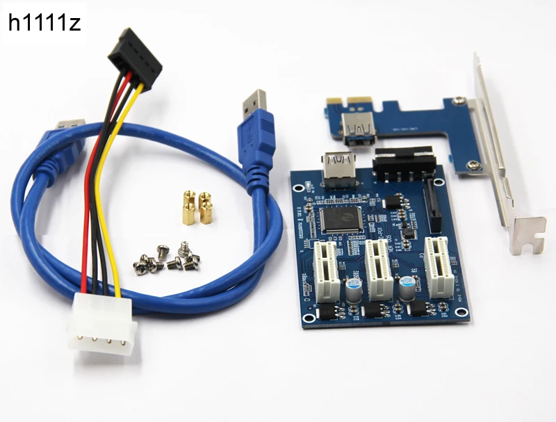 Новый PCIe от 1 до 3 PCI express 1X слоты райзер карта Mini ITX к внешнему слота e адаптер