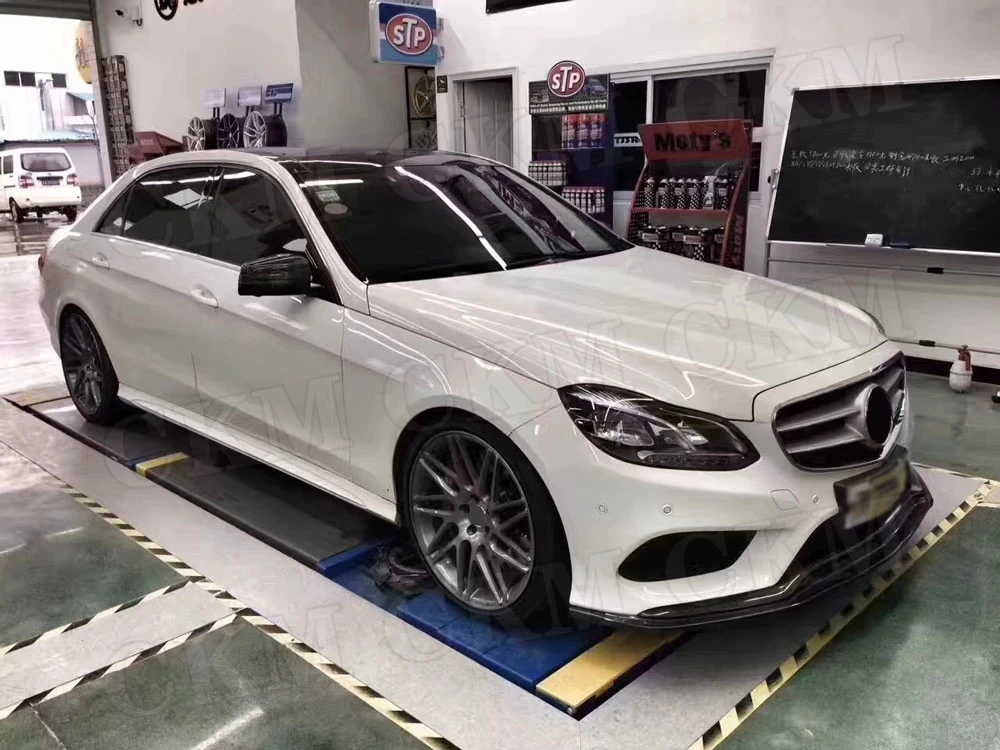 Карбоновое волокно передний бампер спойлер для Mercedes Benz E Class W212 E260 E300 E400 Sport Sedan 4 двери стайлинга автомобилей