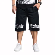 Повседневные Мужские дышащие шорты из хлопка в стиле хип-хоп, мешковатые мужские Стрейчевые шорты, уличные свободные шорты для бодибилдинга Korte Broek, мужские спортивные штаны