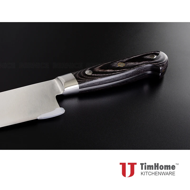 Профессиональный 8-дюймовый поварский нож для кухни Германия 4116 сталь японский кухонный нож из нержавеющей стали с цветным деревянной ручкой