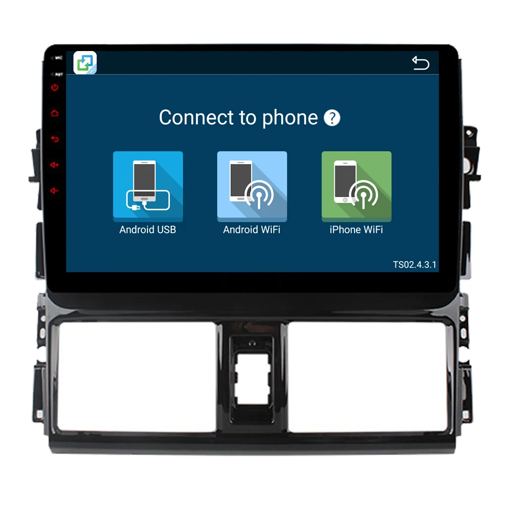 Perfect RoverOne Android 9.0 Octa Core Car Radio GPS For Toyota Vios Yaris L 2013 - 2015 Touchscreen Multimedia Player Stereo Head Unit 3