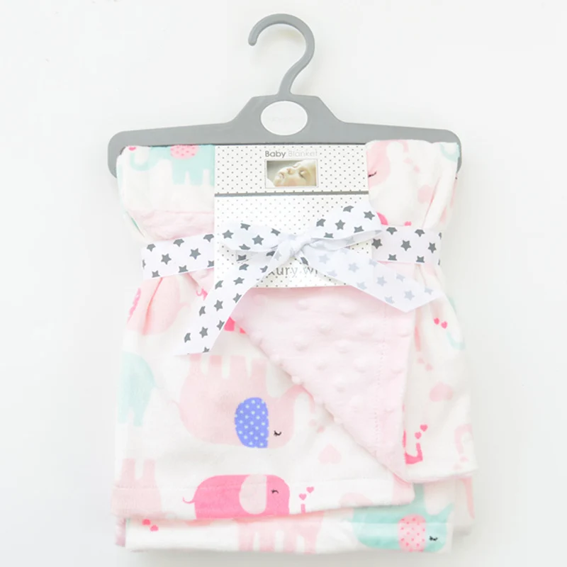 Minky Baby Blanket Flannel Fleece Animal Blanket Infant Swaddle Nap Receiving Stroller Wrap For Newborn Baby Bedding Blankets