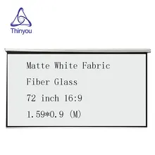 Thinyou Matte White Fabric Fiber Glass Curtain font b projector b font screen 72 inch 16