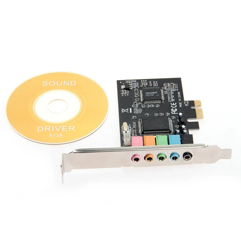 Новая Pci Express Pci-E 5,1-Channel звуковая карта Cmi8738 звуковая карта с низкопрофильным кронштейном Плата расширения