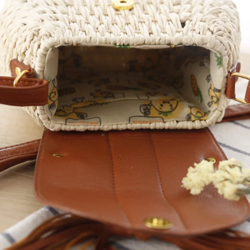 Women INS Popular Handbag Bohemian Bali Rattan Female Beach Straw Bags Vintage Knitted Lady Weave Handmade Shoulder Bag SS0407 (9)