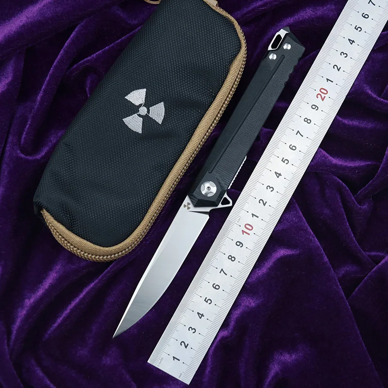 LEMIFSHE JK3311-G10 Флиппер D2 стальное лезвие G10+ стальная ручка Открытый охотничий Карманный кухонный фруктовый Складной Нож EDC инструмент