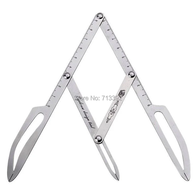 

2017 Stainless Steel Eyebrow Ruler DIY Eyebrow Stencil Make Up Tool Beauty Girl