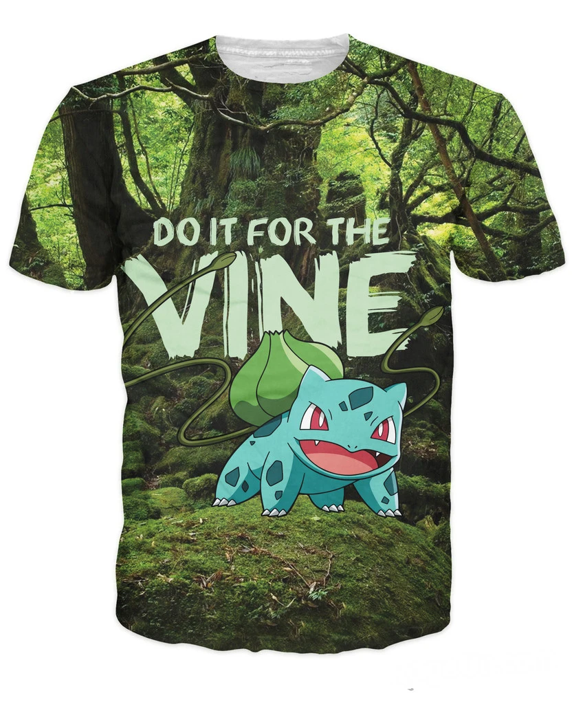 2016 3d Pokemon Charmander Bulbasaur T Shirt Do It For The Vine