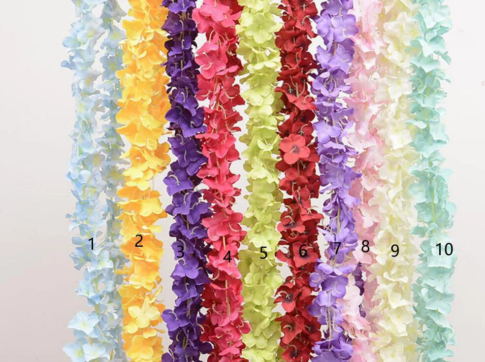 

5pcs 2 Meters Wisteria Flowers Garland For Wedding Holiday Party Birthday Baby Shower Venue Hanging Decoration