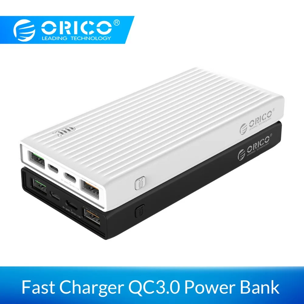 ORICO 10000 mAh خزان طاقة شامل QC3.0 سريعة تهمة ثنائي طريقة تجدد Powerbank الخارجية الهاتف بطارية احتياطية تهمة ل فون Xiaomi