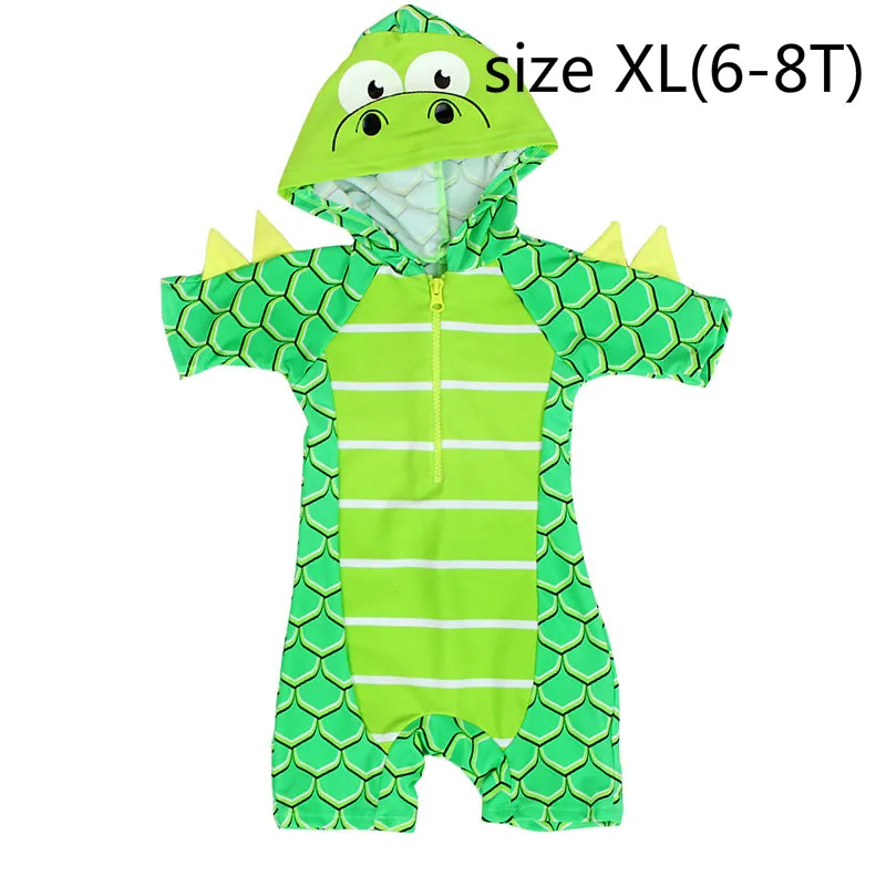 Новые детские купальники купальник для мальчиков динозавр цельный Малыш Дети купальный костюм для мальчика для маленьких детей купальный костюм От 2 до 8 лет - Цвет: green XL