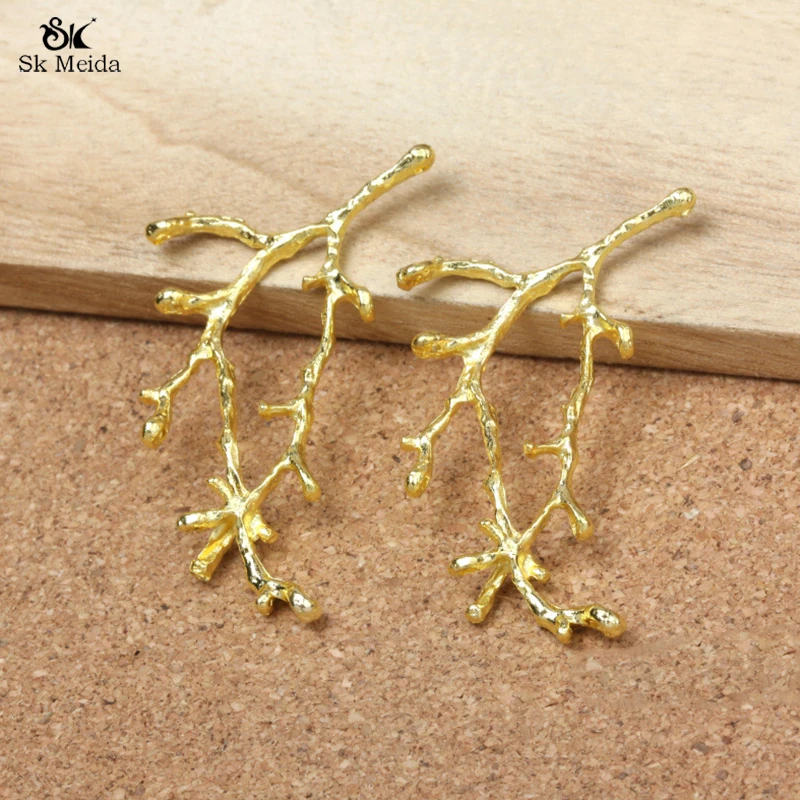 

20PCS 56mm Accessories For Jewelry Gold Leaf Connectors For Jewelry Making Jewelry Supplies DIY Handmade Wholesale TK-49