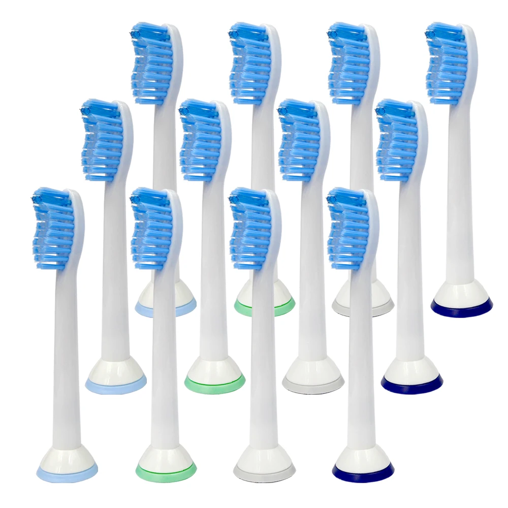 

12PCS Electric Sonic Replacement Tooth Brush Heads HX6054 For Philips Sonicare Toothbrush Heads Diamondclean Soft Bristles