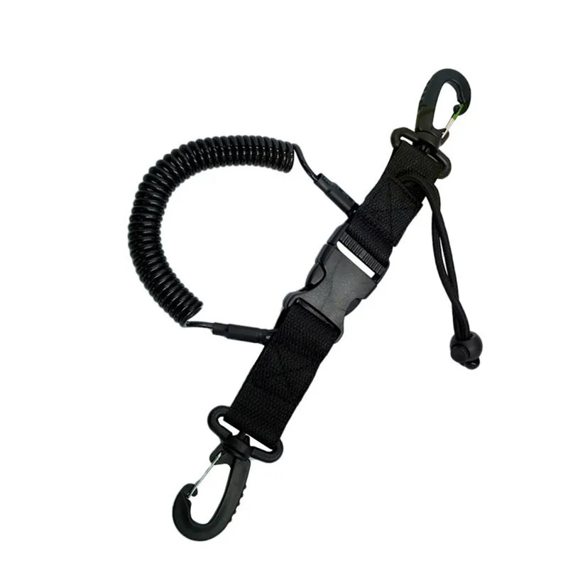 

Scuba Diving Lanyard Coil Lanyard with Clip and Quick Release Buckles for Snorkeling Camera and Dive Lights