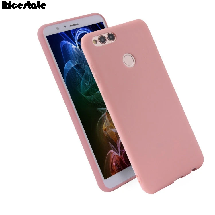 Матовый чехол из ТПУ для Huawei Honor 7X с кристаллами задняя крышка защитный