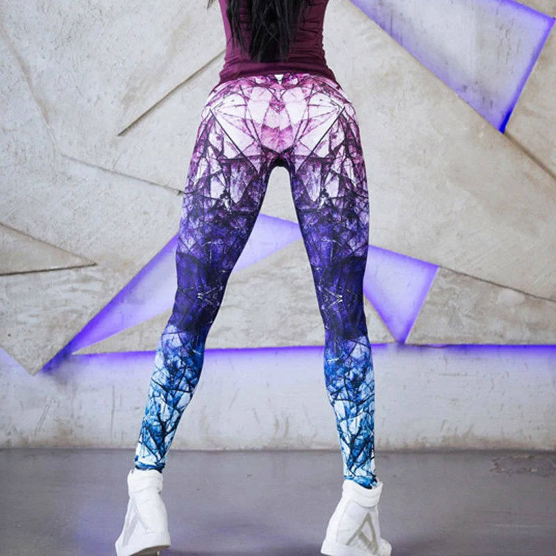 Женские сетчатые спортивные Леггинсы для фитнеса, спортзала, эластичные штаны для йоги, укороченные брюки Bangage, быстросохнущие спортивные дышащие штаны для бега