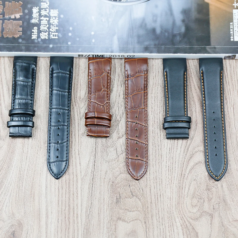 Ремешок для часов Tissot T035 мужской кожаный браслет Tutu T035627 T035617 T035407 T035410A