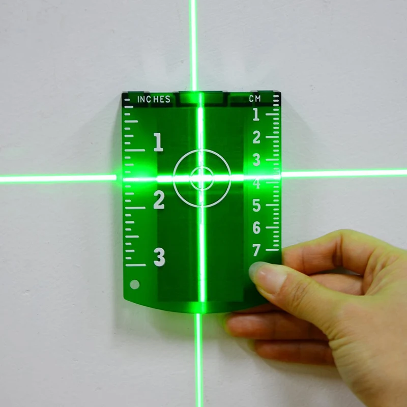 Без заусенцев Магнитная Лазерная цель панель с карточками для красного зеленого лазерного уровня - Цвет: Green