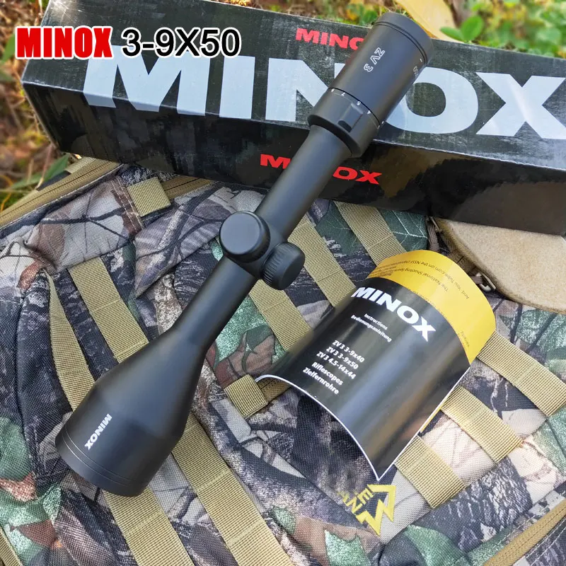 

MINOX 3-9X50 Optical Sight Riflescopes Tactical Hunting Scope One Tube Shock Resistance For AK47 Air Soft Rifle