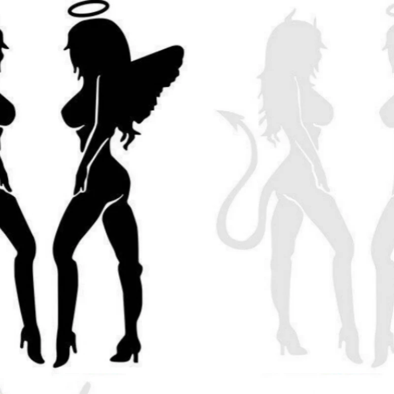 Angel beauty Автомобильная липучка Devil Girl er наклейка на царапины|Наклейки автомобиль| |