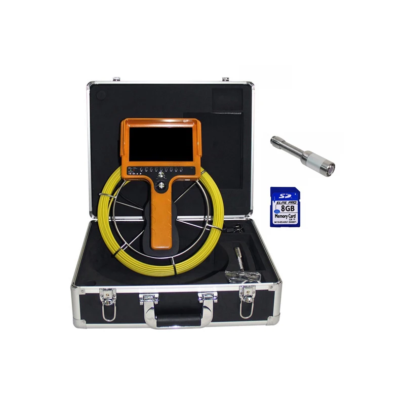 

35m Cable Pipe Inspection Camera Sewer 512hz Transmitter Sonde Locating Video Snake Inspection Camera System Kit W/7'TFT Monitor
