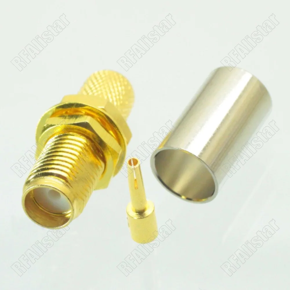 10 шт. SMA Jack женский прямой RF разъем обжимной Для LMR240 50 Ohm LMR 240|Соединители| |