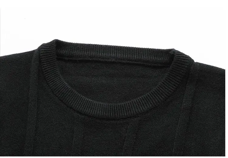 Batmo new arrival autumn high quality O-Neck casual sweater men,men's black sweaters 813