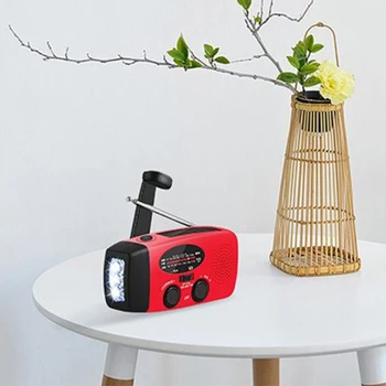 

Multifunctional Solar Hand Crank Dynamo Self Powered AM/FM/NOAA Weather Radio Use As Emergency LED Flashlight and Power Bank