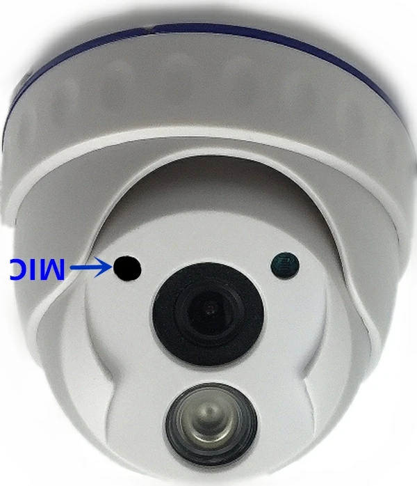 

1080P 25fps IP Dome Camera Integrate MIC Sony IMX307+XM530 1920*1080 ONVIF XMEYE CMS Low illumination 42MIL Infrared IRC P2P