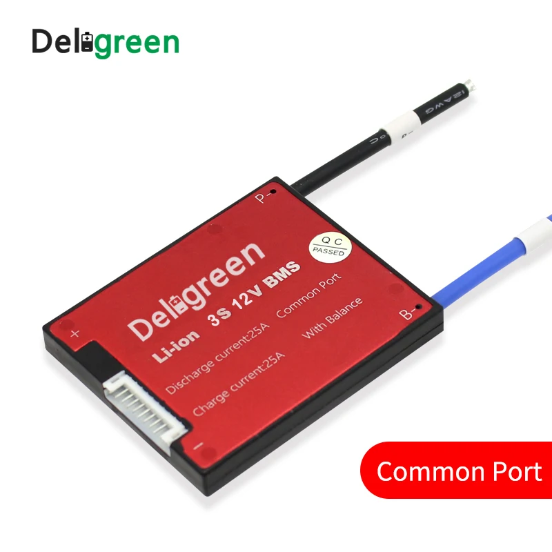 Deligreen 3S 10A 25A 35A 45A 60A 12V PCM/PCB/BMS для литиевых батарей 3,7 V Номинальный 18650 литий-ионный аккумулятор