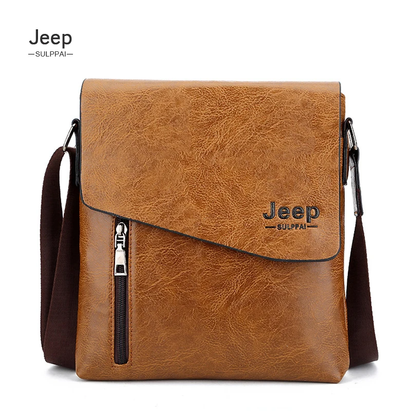 JEEP Sulppai Man Vertical PU Leather Bag Men Messenger Business Men s Briefcase Designer Handbags High