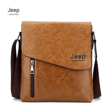 JEEP Sulppai Homme Vertical PU Sac En Cuir Hommes Messenger Hommes D’affaires Porte-Documents Sacs À Main Designer de Haute Qualité Sacs à Bandoulière