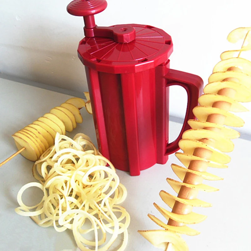 Популярный Гаджет для нарезки картофеля ручной спиральный резак для картофеля Вихрь Картофельная машина инструменты для картофеля и овощей для кухни