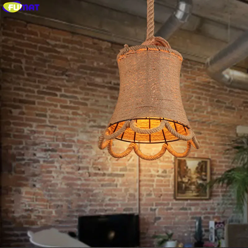 Фумат Лофт подвесные лампы Edsion Hanglamp Art Twine подвесной светильник веревка
