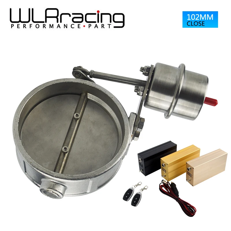 

WLR RACING - NEW vacuum Activated Exhaust Cutout 4'' 102MM Close Style with Wireless Remote Controller Set WLR-ECV06+ACC