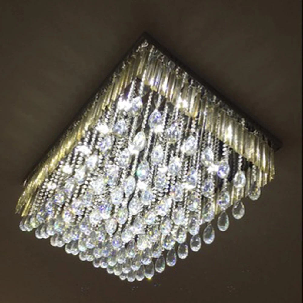 Дизайн Большие современные люстры хрустальные лампы блестящие kroonluchers светодиодный Светодиодный светильник для гостиной