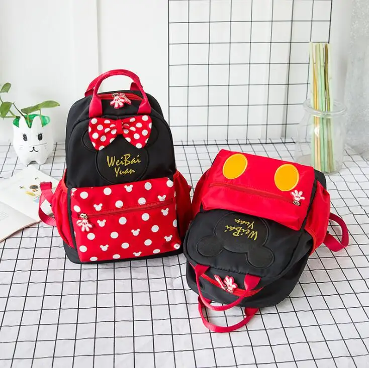 cheap Mickey Boys Girls Children School Bag Cute Baby Toddler Minnie Shoulder Bag Primary Student School Bag Mochila Infantil