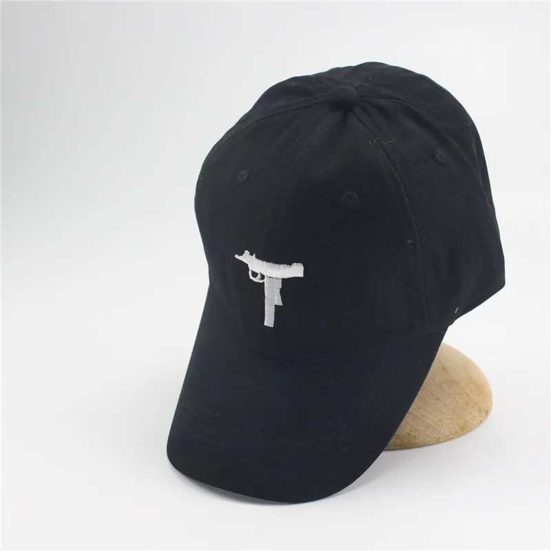 Пистолет УЗИ бейсбольная кепка s Ak47 Snapback хип-хоп папа шляпа Кепка для женщин и мужчин бренд спортивные кости высокое солнце Snapback хлопок - Цвет: UZI black