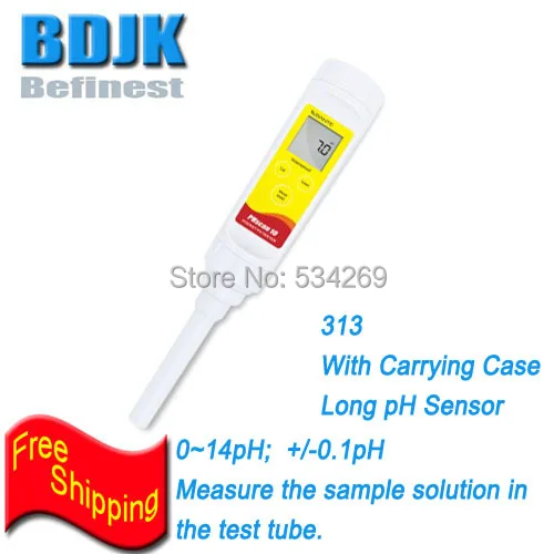 

Waterproof Ph Tester with Carrying Case 0~14pH Accuracy 0.1pH Portable PH Meters Measuring Sample Solution in Tube