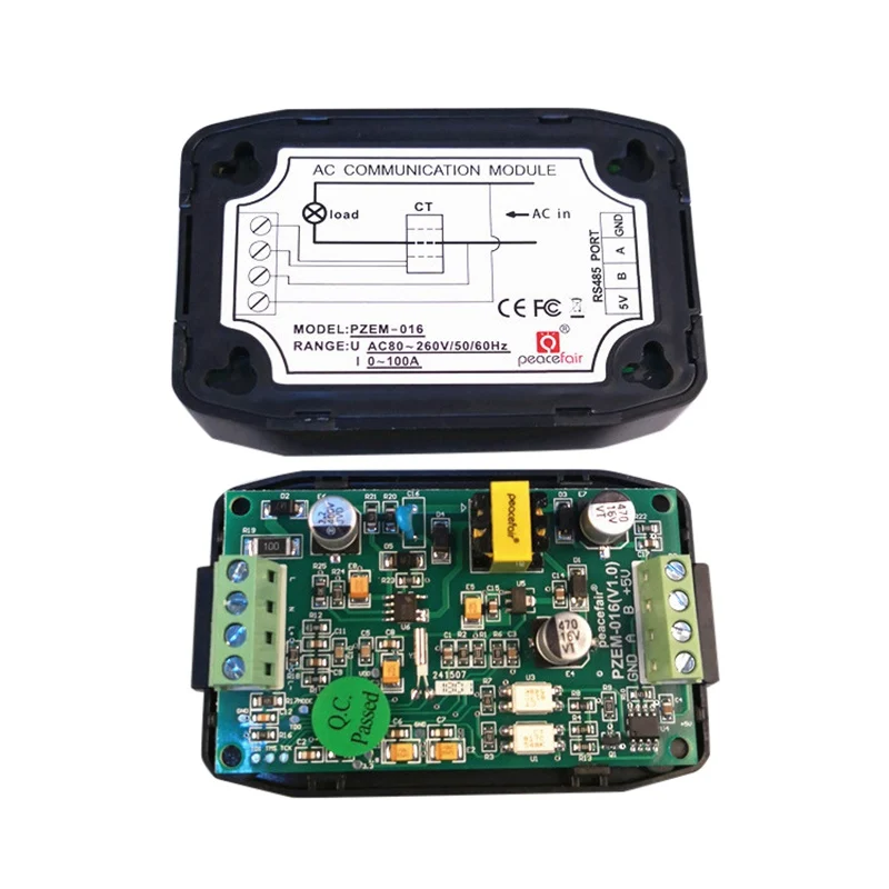 Измеритель мощности переменного тока, измеритель энергии 220 В 100А RS485 Modbus, Электрический кВт-ч, измеритель для Homekit PZEM-016 с разделением CT, измеритель напряжения переменного тока