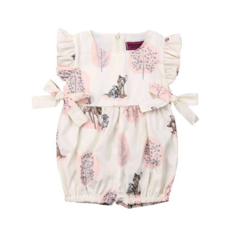

Cute Newborn Baby Girl Floral Romper Sunsuit Clothes Toddler Kids Girls Baby Summer Deer Rompers Jumpsuit Outfit Clothing