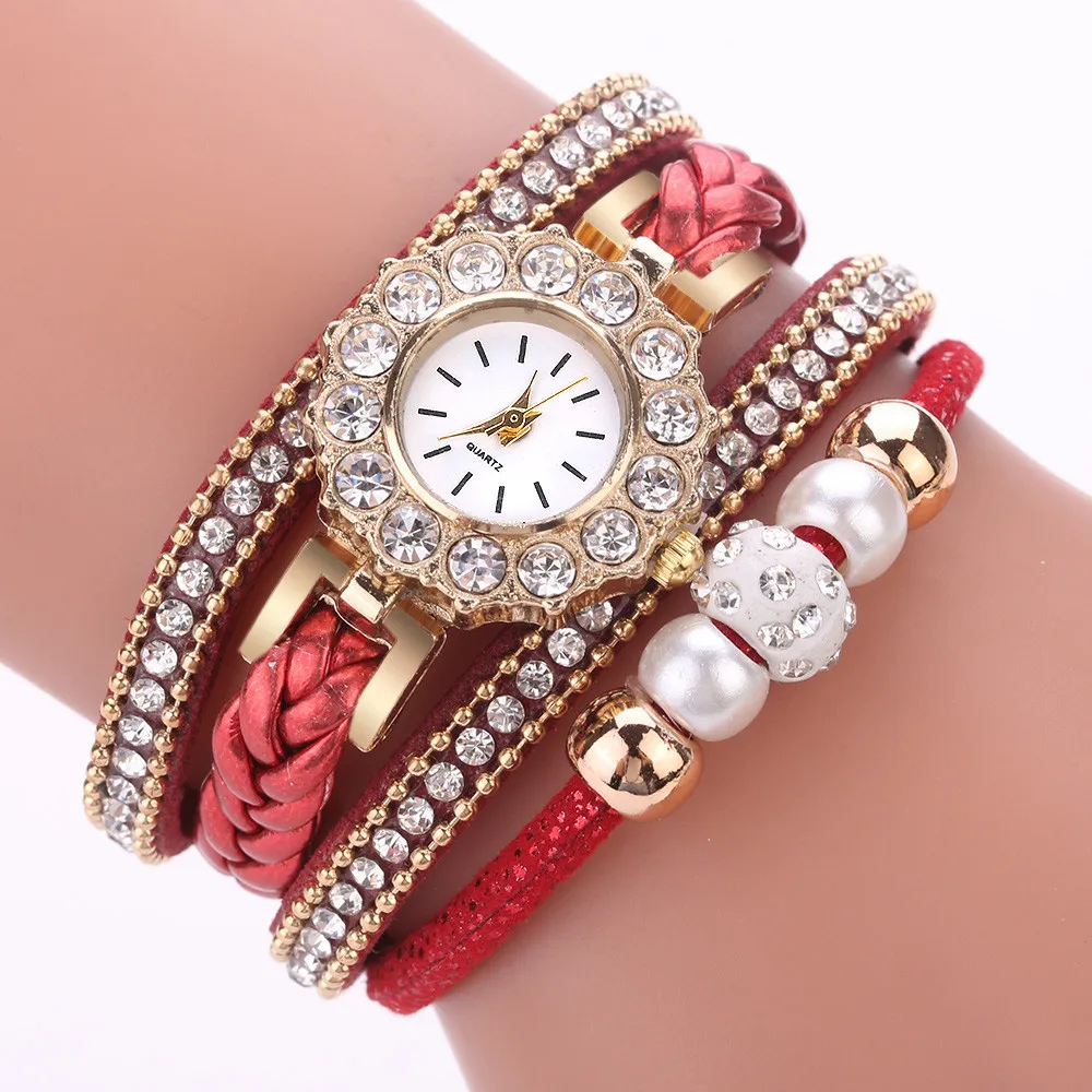 DUOYA брендовые новые часы женские цветочные Популярные Кварцевые часы роскошные часы с браслетом для женщин наручные часы с драгоценными камнями bayan saat 533