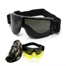 Армейские военные очки X800 тактические очки Пейнтбол Oculos страйкбол Охота Пейнтбол ветрозащитные очки WarGame очки 3 линзы
