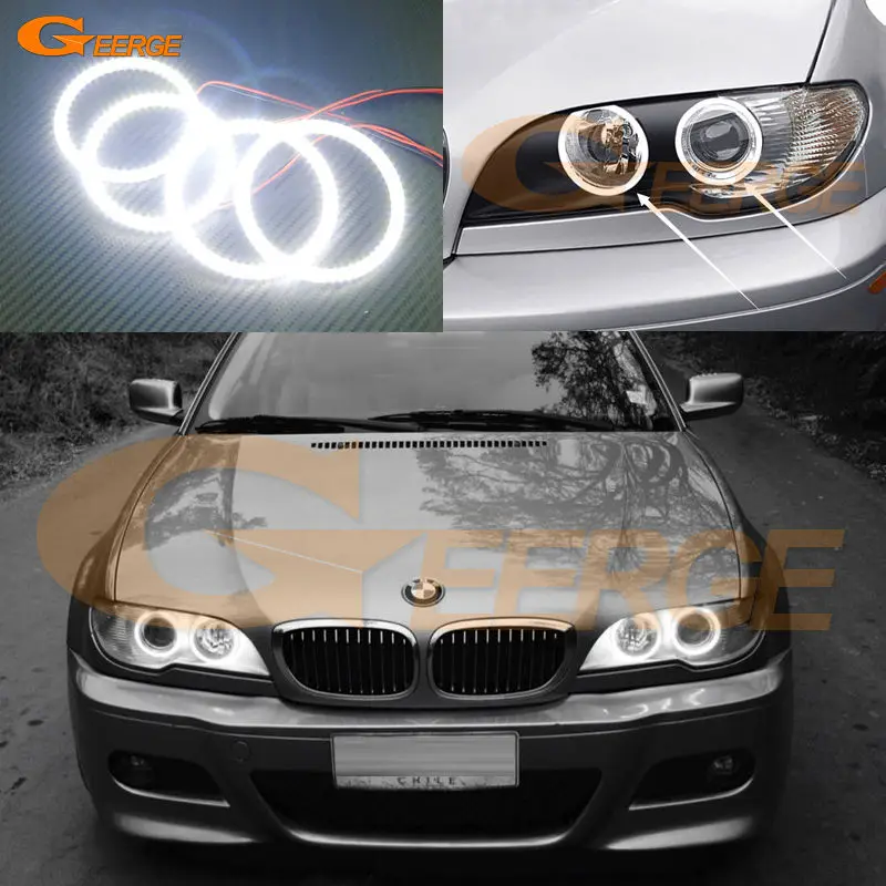 Проектор для BMW Е46 325ci 330ci 2004 2005 2006 фары отлично Ультра-яркий освещения SMD из светодиодов глаза Ангела гало кольцо комплект Проектор для BMW Е46 325ci 330ci 2004 2005 2006 фары отлично Ультра-яркий освещения SMD из светодиодов глаза Ангела гало кольцо комплект
