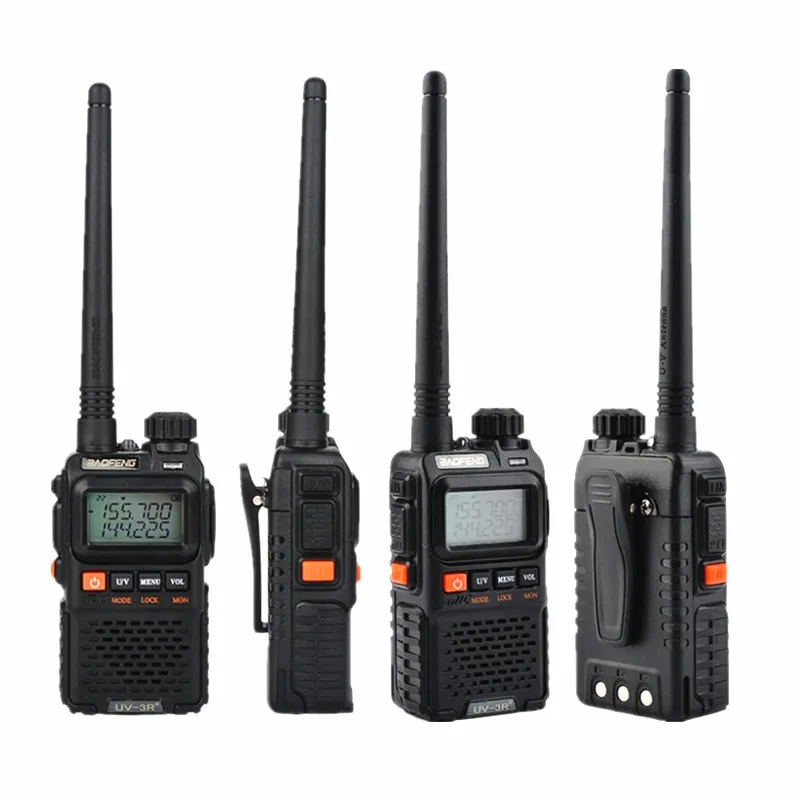 

2PCS Original Baofeng UV-3R PLUS Mini UV-3R+ Walkie Talkie Dual Band Portable Two Way Radio Ham Transceiver UV 3R Interphone