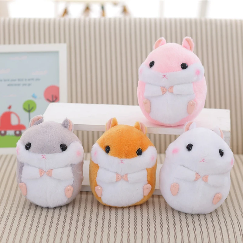20cm Small Cute Stuffed Hamster With Sucker Kawaii Stuffed Plush Animal