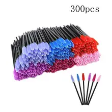 Maskara Wands-300 Paket Berwarna Bulu Mata Sekali Pakai Maskara Sikat Tongkat Bulu Mata Tongkat Ekstensi Aplikator Kuas Make Up(China)