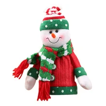 Рождественское украшение для винной бутылки мешок Рождественская вечеринка настроение украшение стола Рождественский снеговик